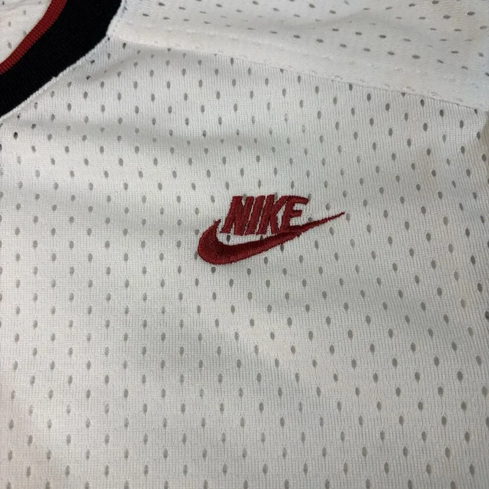Vintage Nike Supreme‎ Court Mesh Basketball Jersey Vest White Classic Rivals Y2K